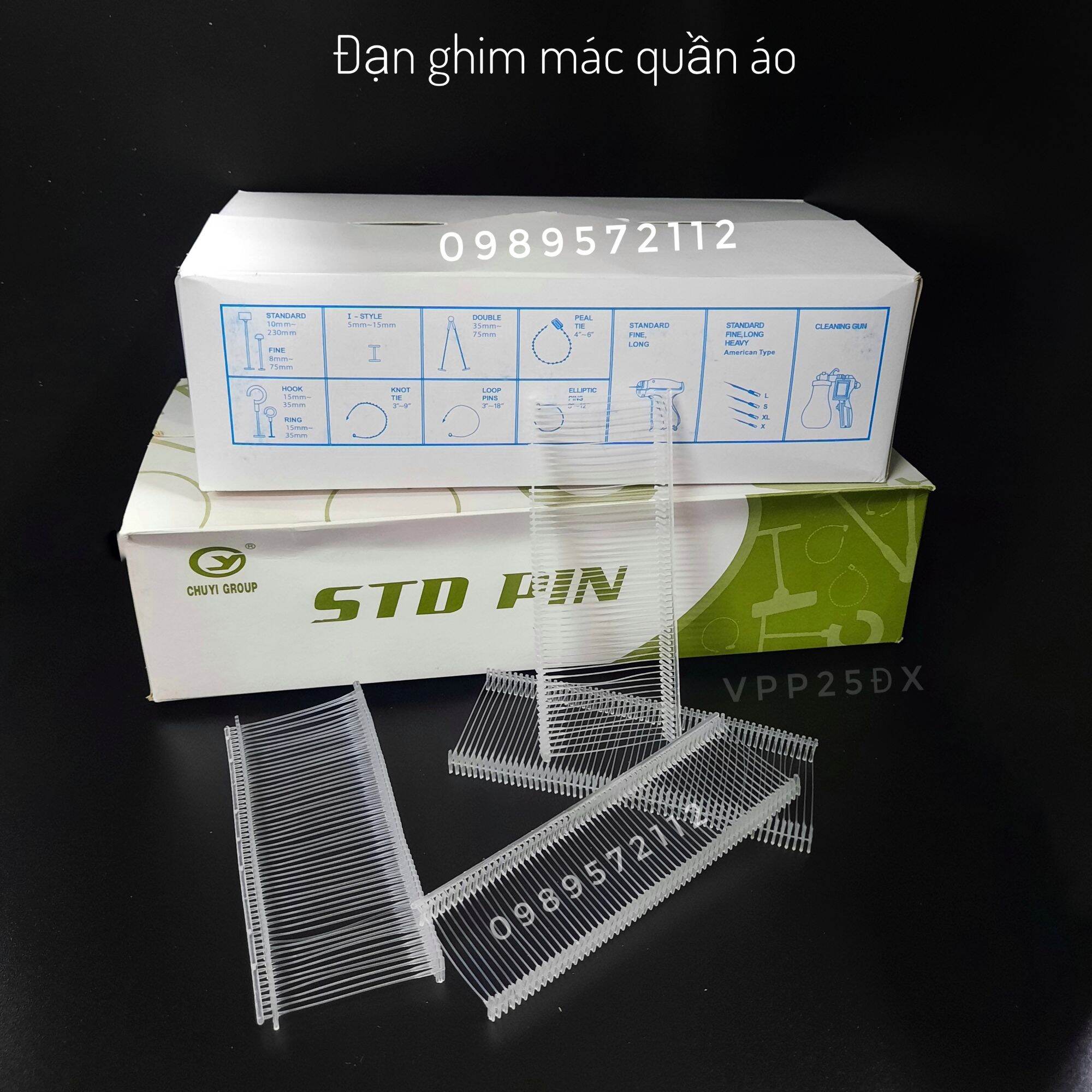 5000 cái ti nhựa mác-dây cước gắn mác.