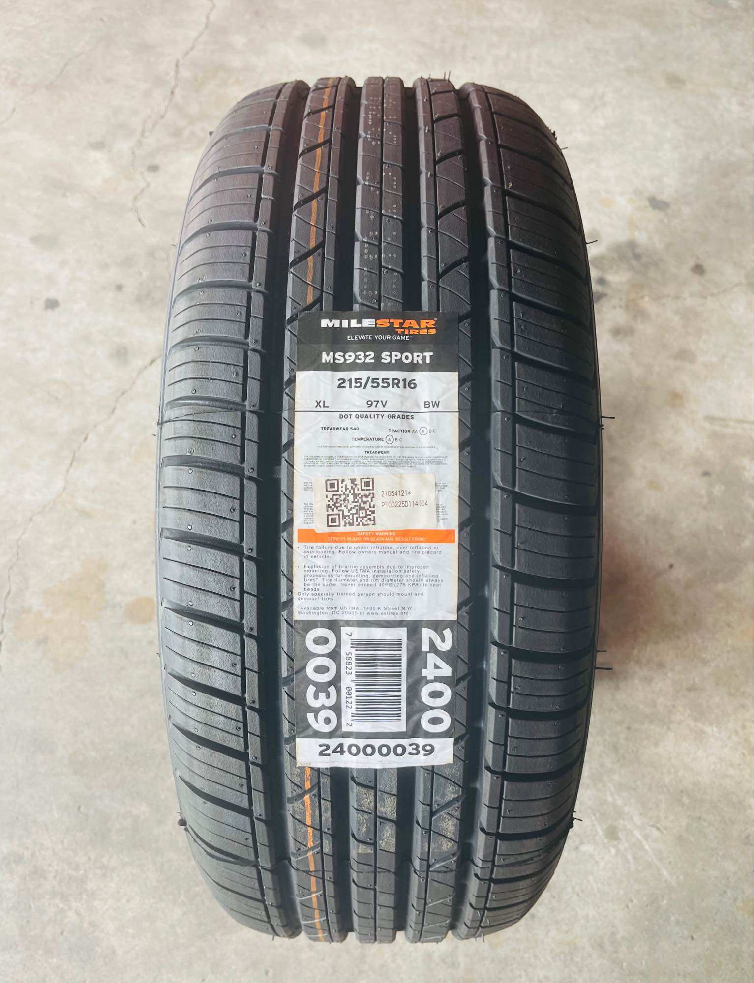 Lốp xe 215/55R16: Lắp cho xe Honda CIVIC... MILESTAR - Lốp chạy cực êm giá lại mềm... TOP 1 BÁN CHẠY advenza