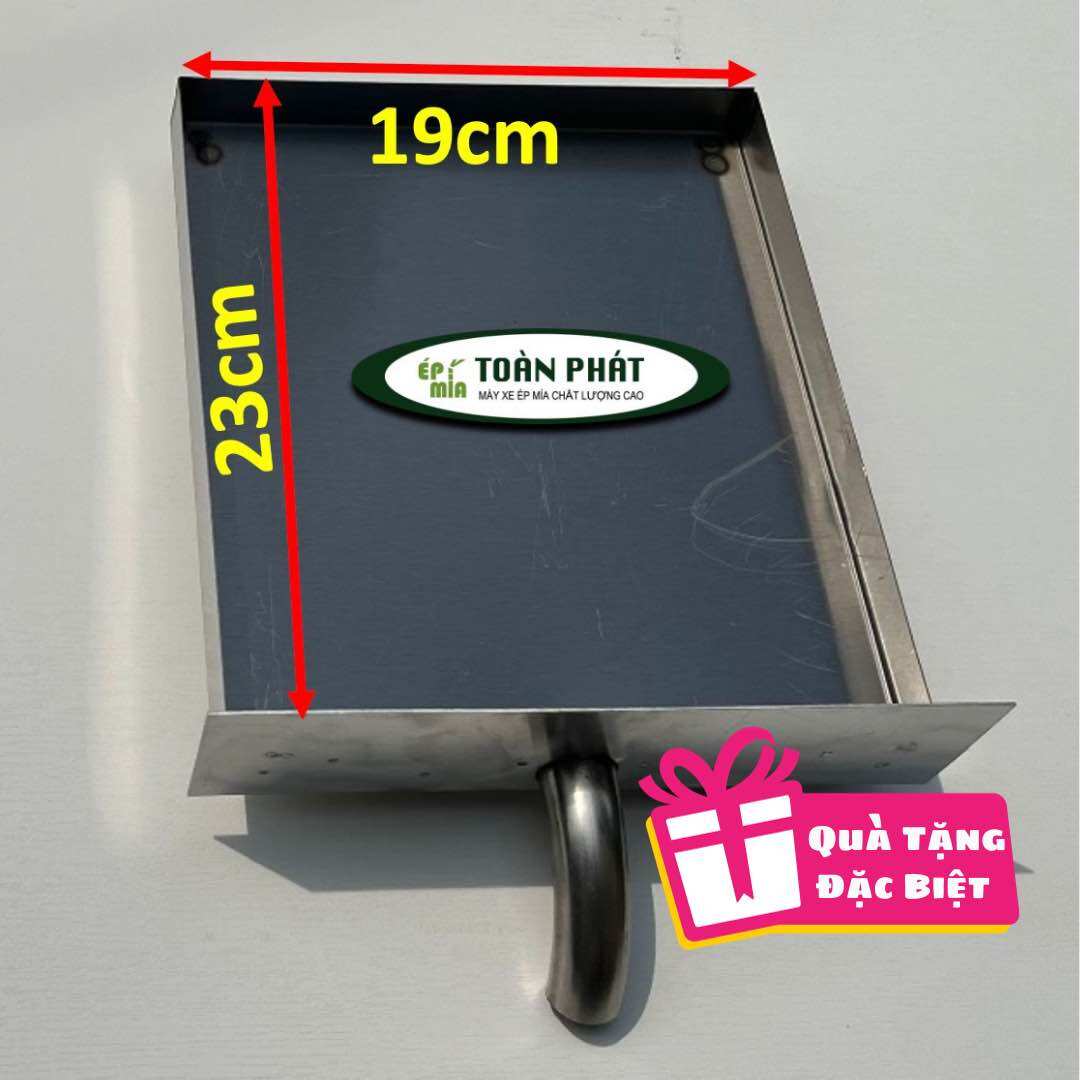 Khay vòi hứng 20x25 dùng cho lưới lọc 19x23 máy ép nước nước mía chất lượng cao Toàn Phát kích thước 19x23
