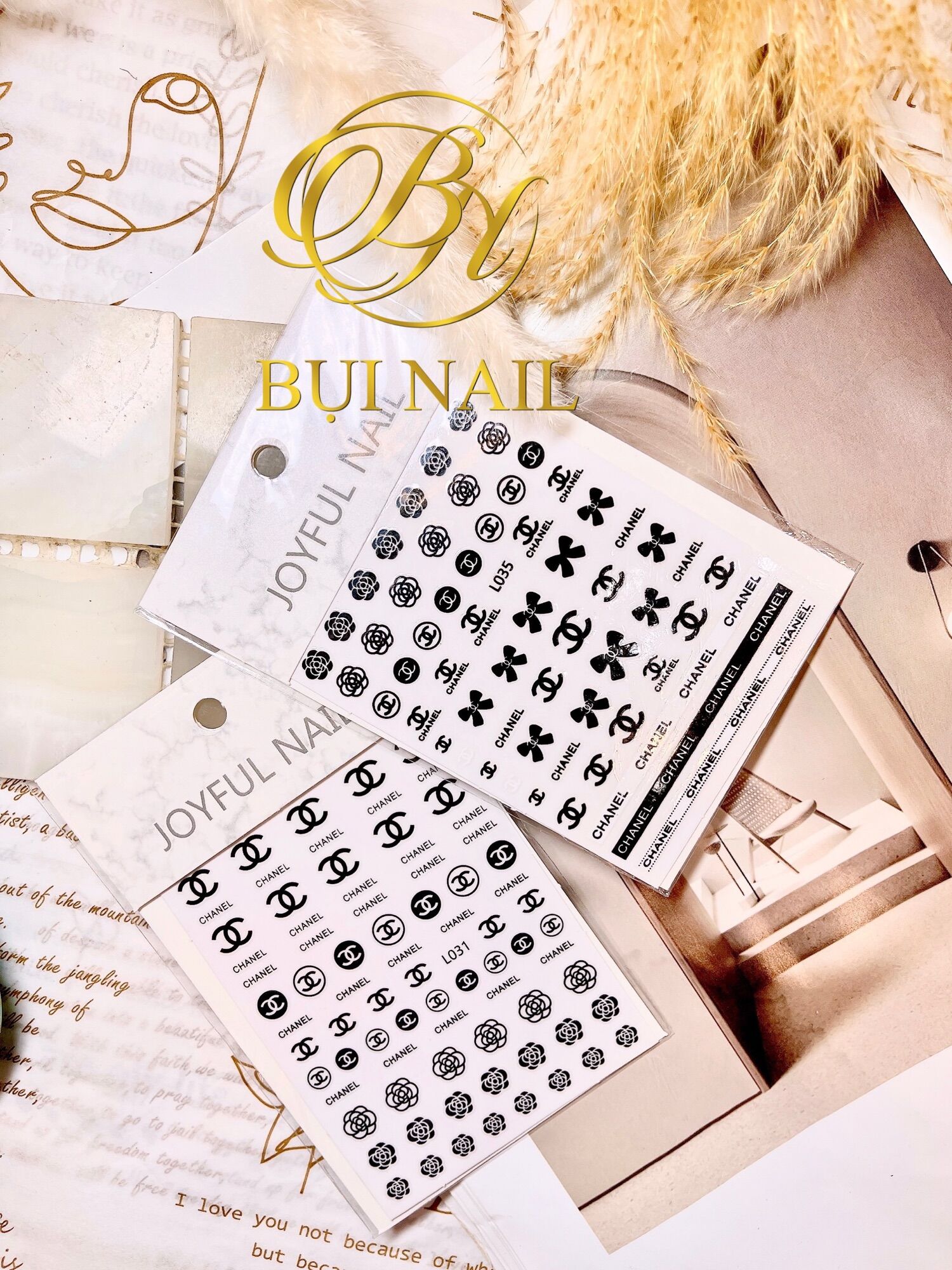 Sticker dán thương hiệu 2 tấm/10k