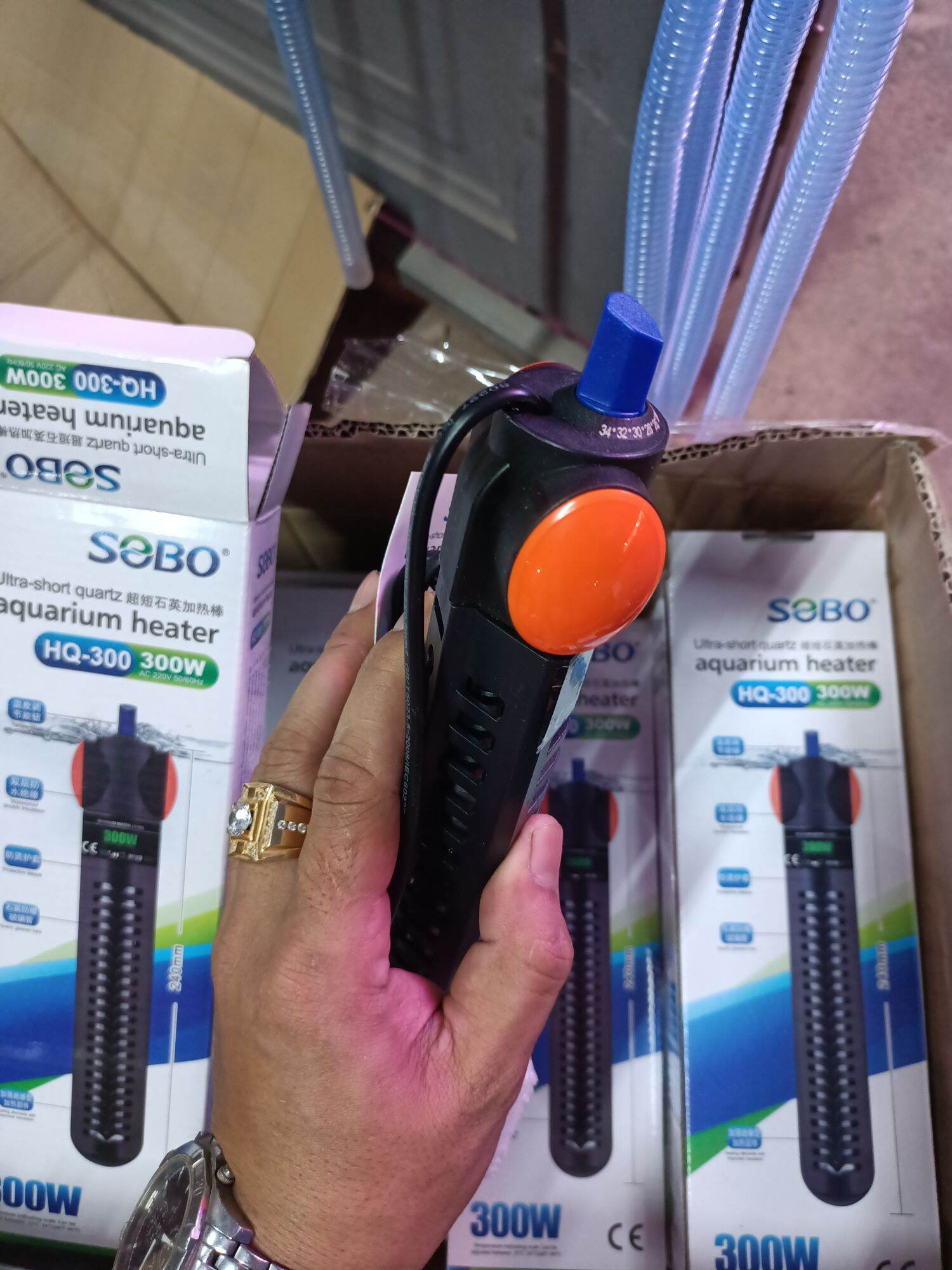 Sưởi Bể Cá , Sưởi Ấm Hồ Cá SOBO HQ 300w