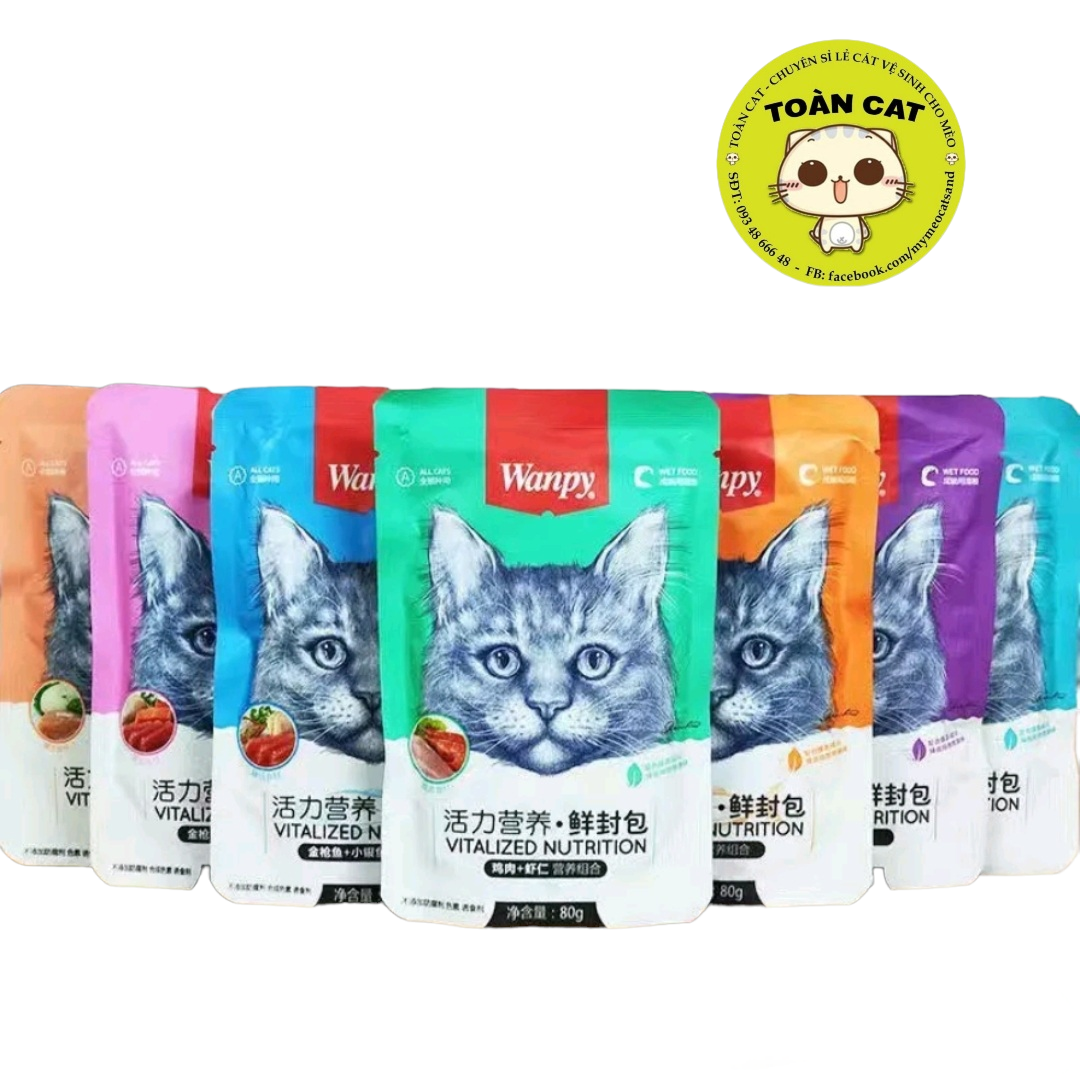 Pate Wanpy cho mèo gói 80g- Pate cho mèo