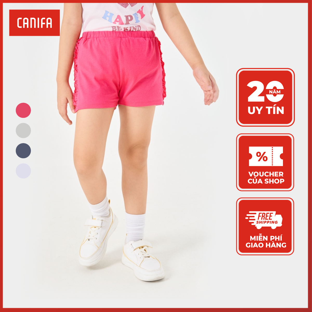 Pack 2 quần bé gái canifa mặc nhà 1la22s005