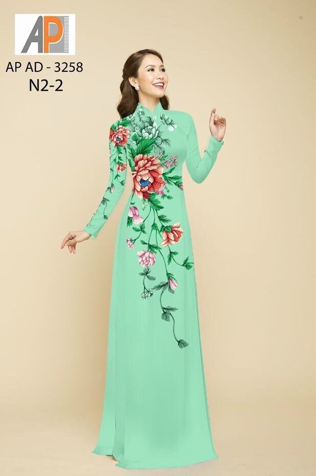 Vải áo dài in hoa eo