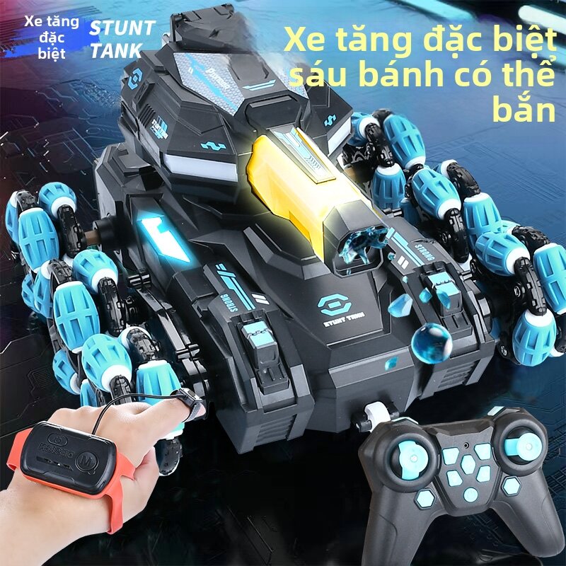 YIHUANG | Xe tăng Điều Khiển Bằng Động Tác Bắn Nước 4WD Off-Road Đồ Chơi Trẻ Em