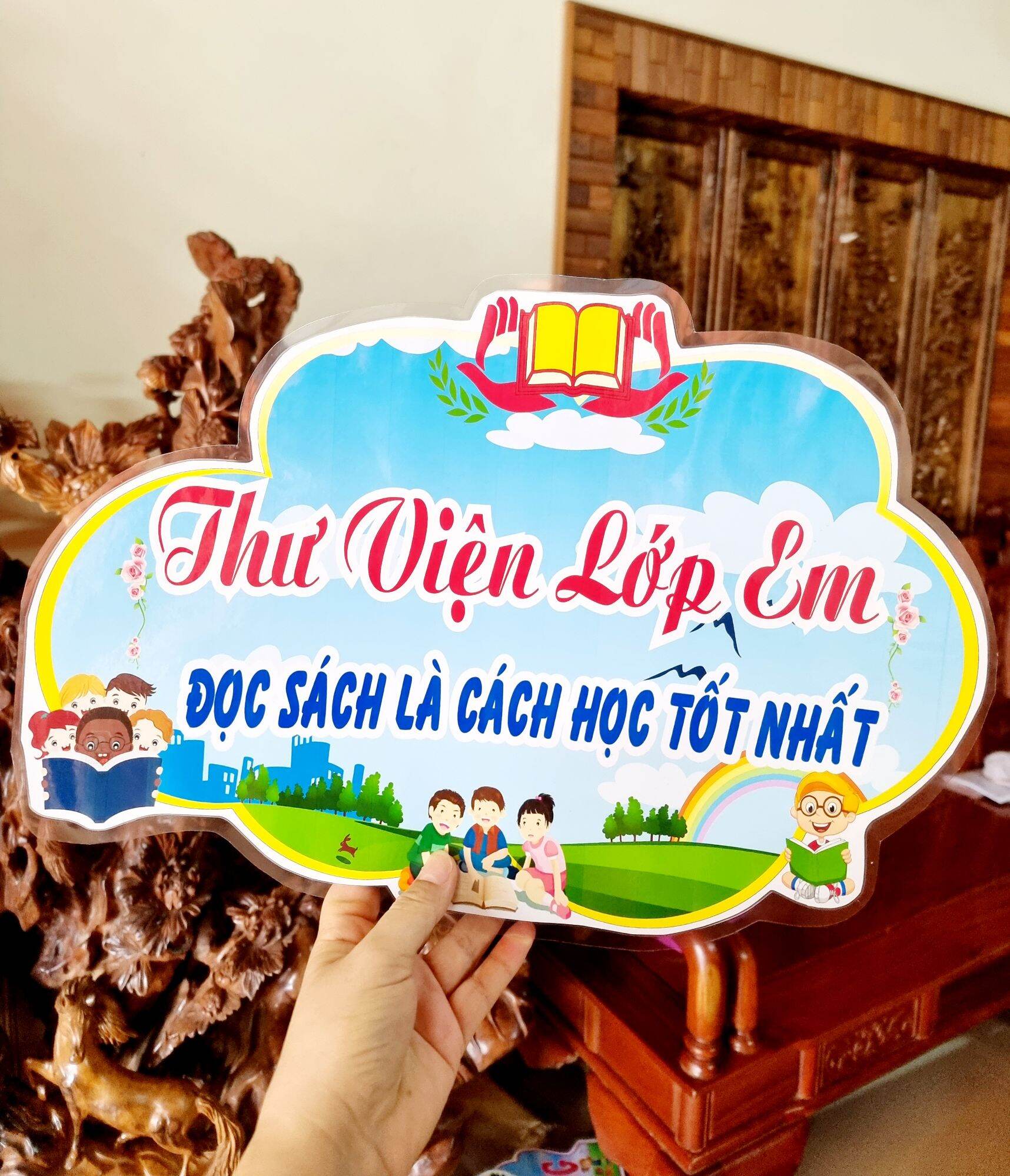 Nội quy Thư viện lớp In ép Khổ A3 - Đồ dùng dạy học MCH