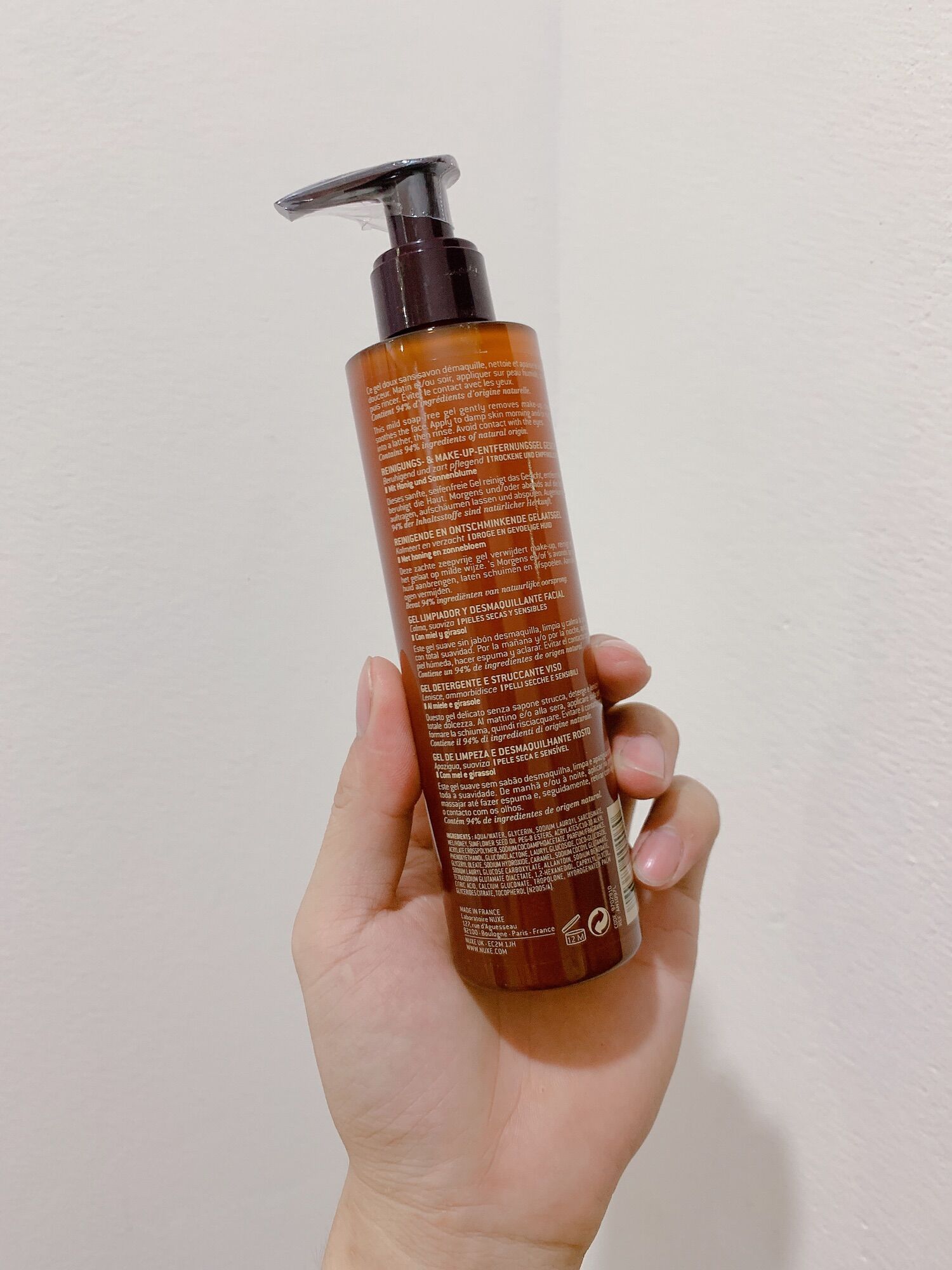 Gel rửa mặt Nuxe mật ong 200ml
