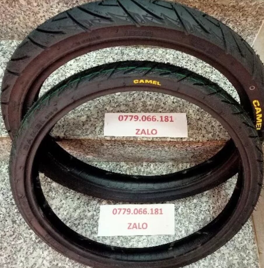 CẶP VỎ TRƯỚC SAU CAMEL THÁI LAN 60/90-17 & 70/90-17 KHÔNG XÀI RUỘT GẮN VỪA MÂM CÁC DÒNG XE MÁY ÔM MÂM RẤT ĐẸP