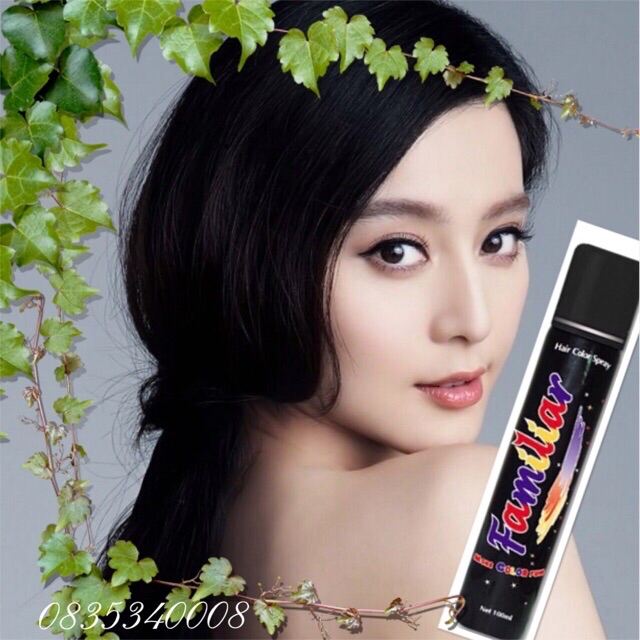 Keo Xịt Tóc Đen Tạm Thời