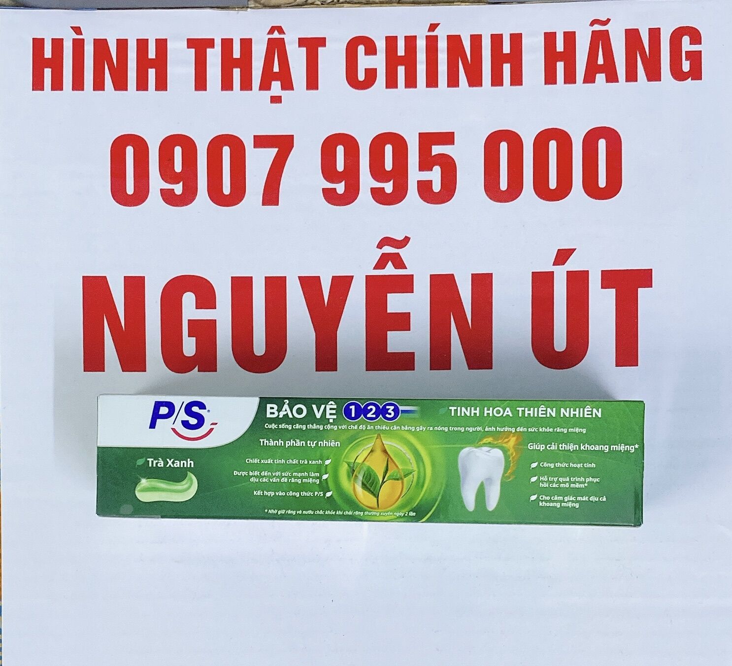 Kem đánh răng ps 123 trà xanh 180g