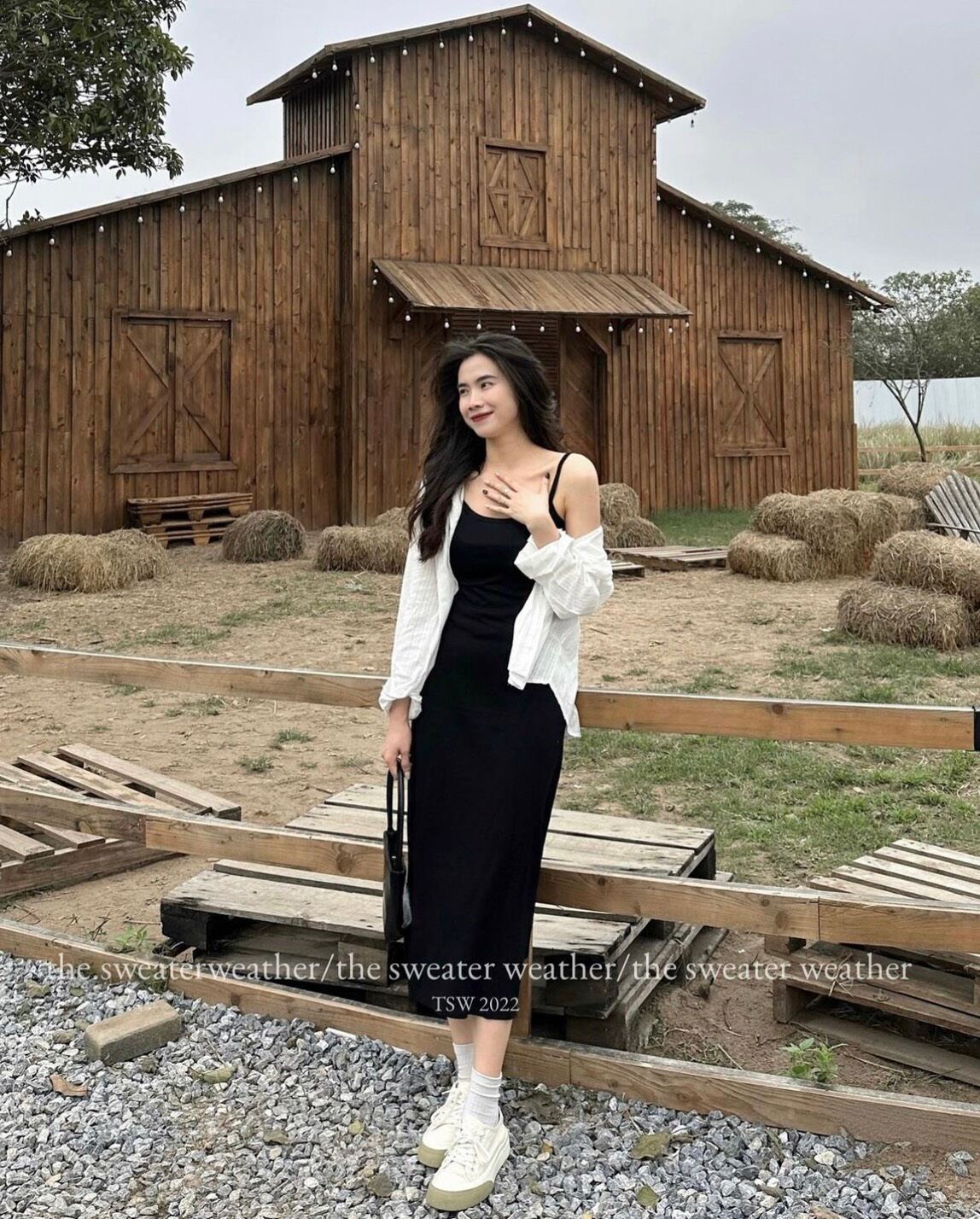 Váy Maxi Hai Dây Body Chất Zip Đẹp  Đủ Size S M L