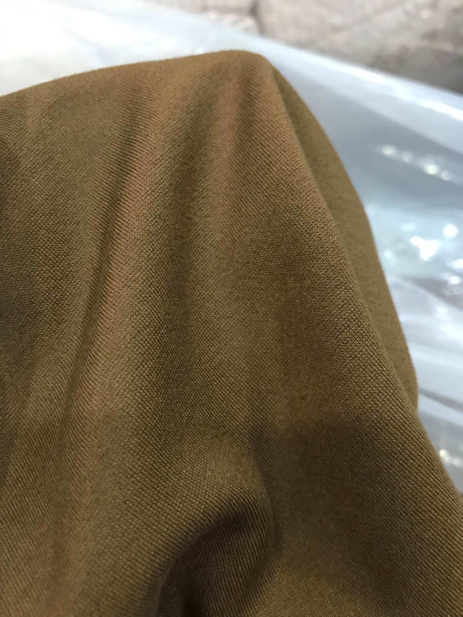 Vải thun cotton Hàn màu nâu hàng loại 1(khổ 1m65)co giãn 4 chiều dày  mềm (không nhão)may đầm váy,đầm body,Quần legging