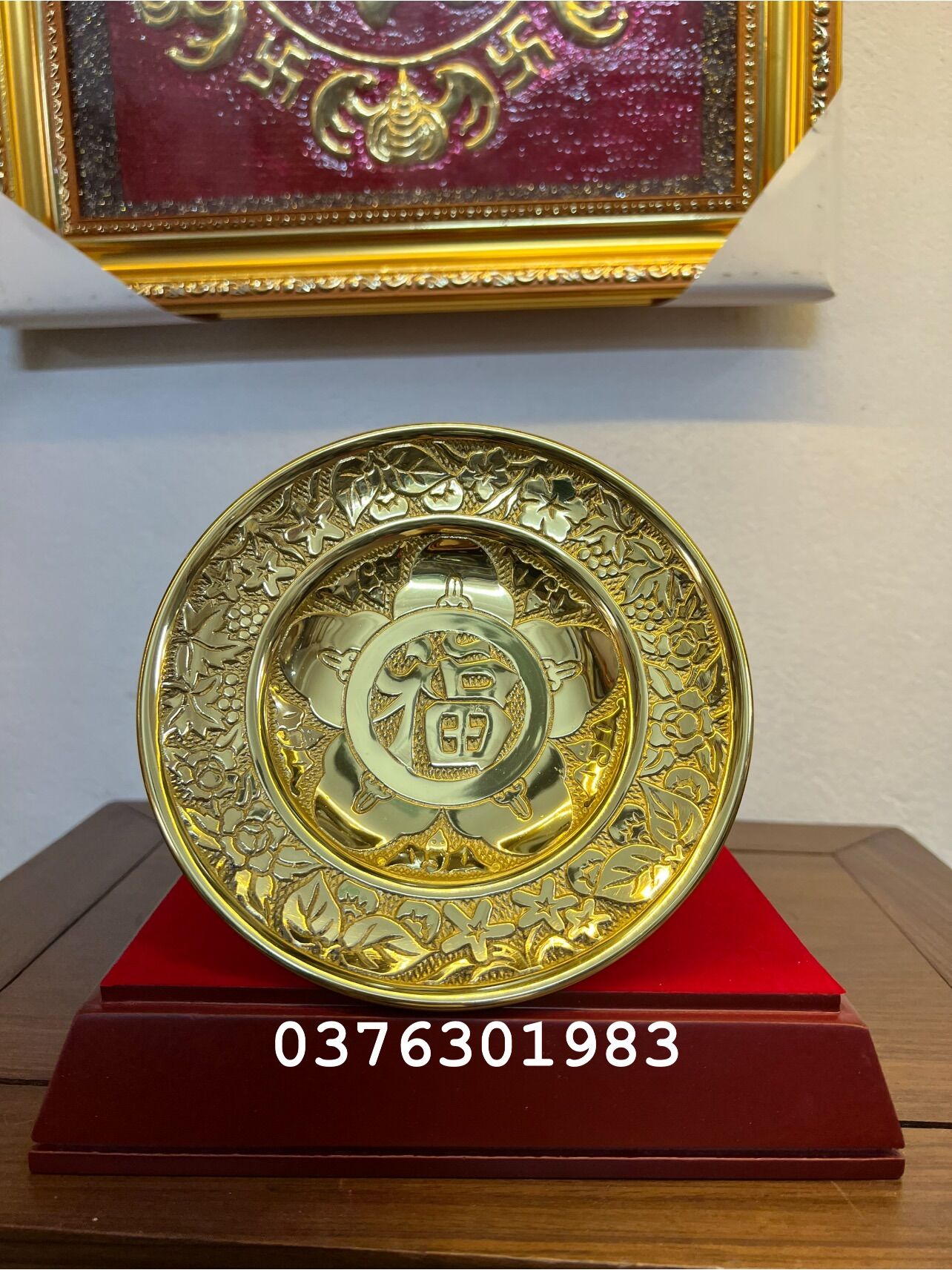 Mâm bồng mâm ngũ quả bằng đồng đường kính 16cm đồ thờ bằng đồng nguyên chất