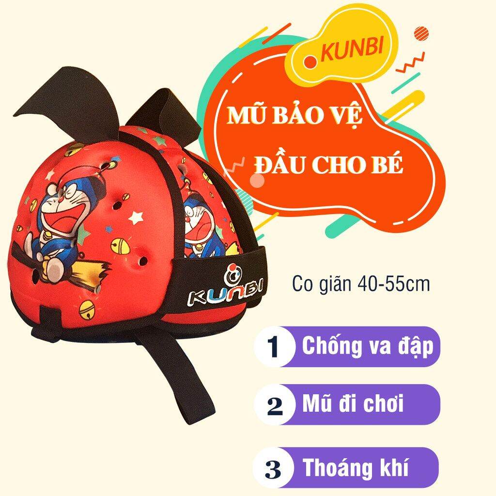 Mũ bảo vệ đầu cho bé KUNBI, nón bảo vệ đầu cho bé từ 7 tháng đến 5 tuổi bảo
