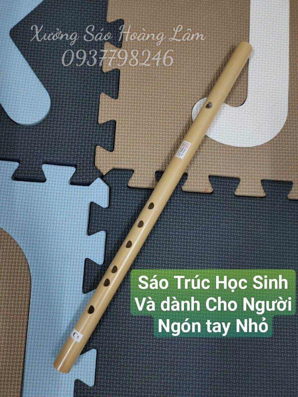 Sáo trúc Học Sinh 6 lỗ nhỏ đẹp rẻ chuẩn âm HL10 Xưởng Sáo Hoàng Lâm