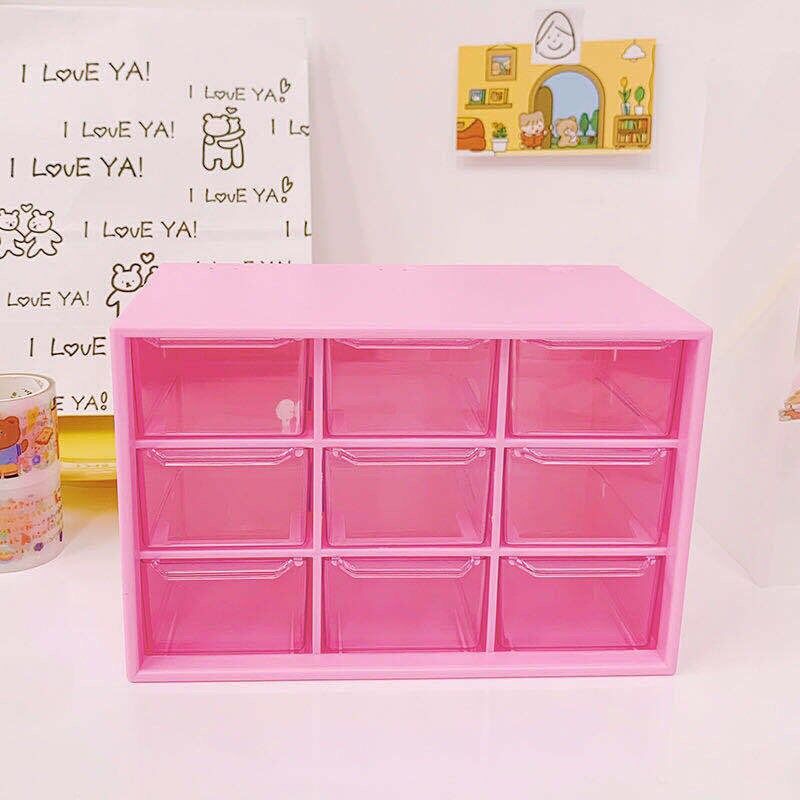 Tủ kệ 9 ngăn mini phong cách Hàn Quốc