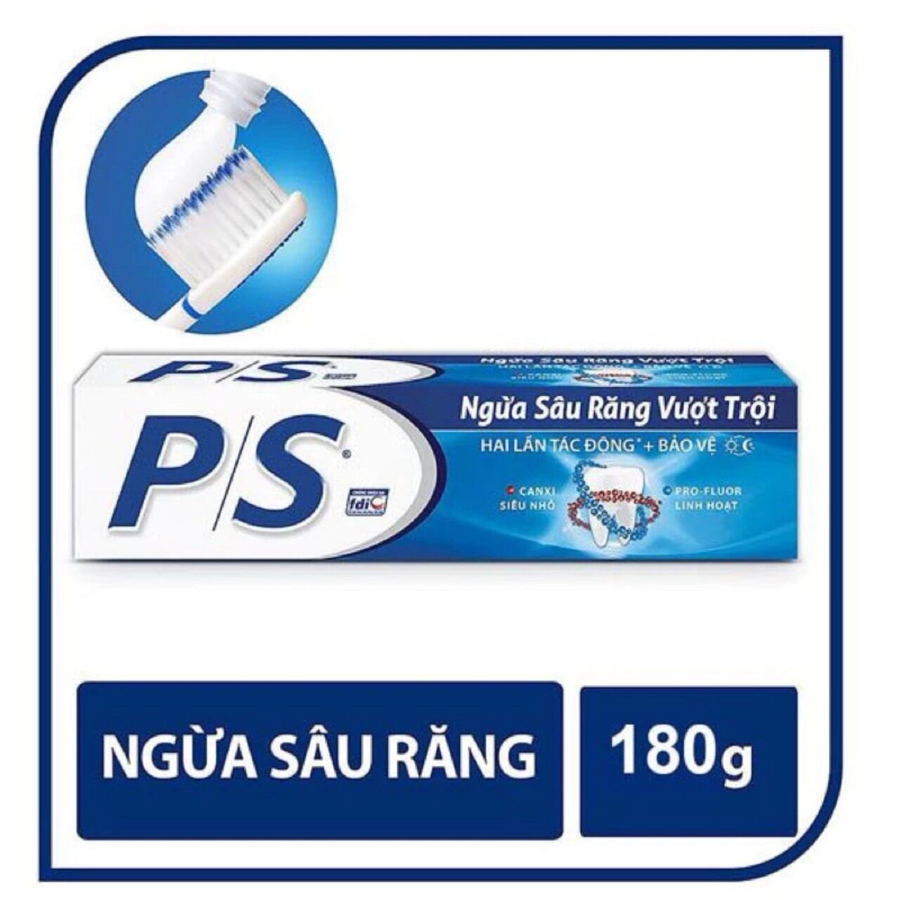 Combo (3cây x 180g )Kem đánh răng P/S ngừa sâu răng vượt trội