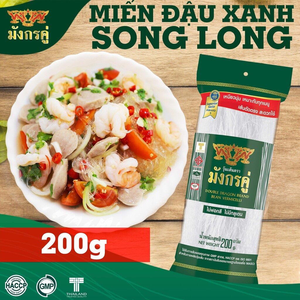 Miến đậu xanh Song Long Thai Wah gói lớn 200gr