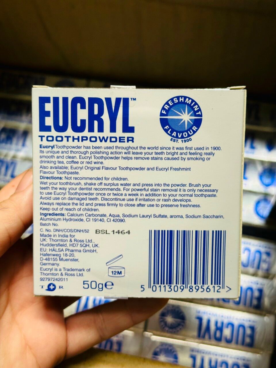 BỘT TRẮNG RĂNG EUCRYL HỘP 50g