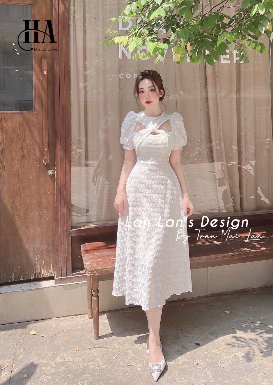 Váy xốp dây chéo xoắn ngực 3 màu