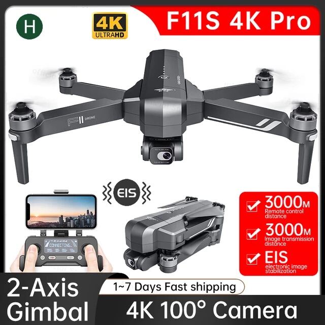 [Trả góp 0%]Flycam F11s 4K Pro 3km - Gimbal 2 trục và eis chống rung điện tử - BH 3 tháng