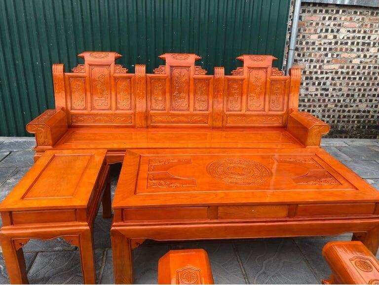 Bộ bàn ghế âu á gỗ sồi nga - Đồ Gỗ Minh Tâm