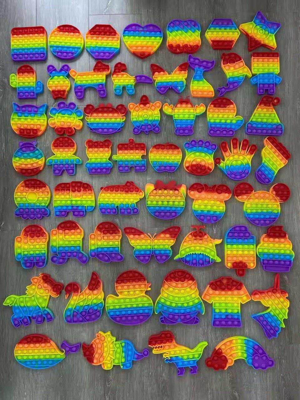 [MUA 2 GIẢM 5%][HCM](SẴN HÀNG) POP IT RAINBOW đồ chơi bấm bong bóng giảm căng thẳng