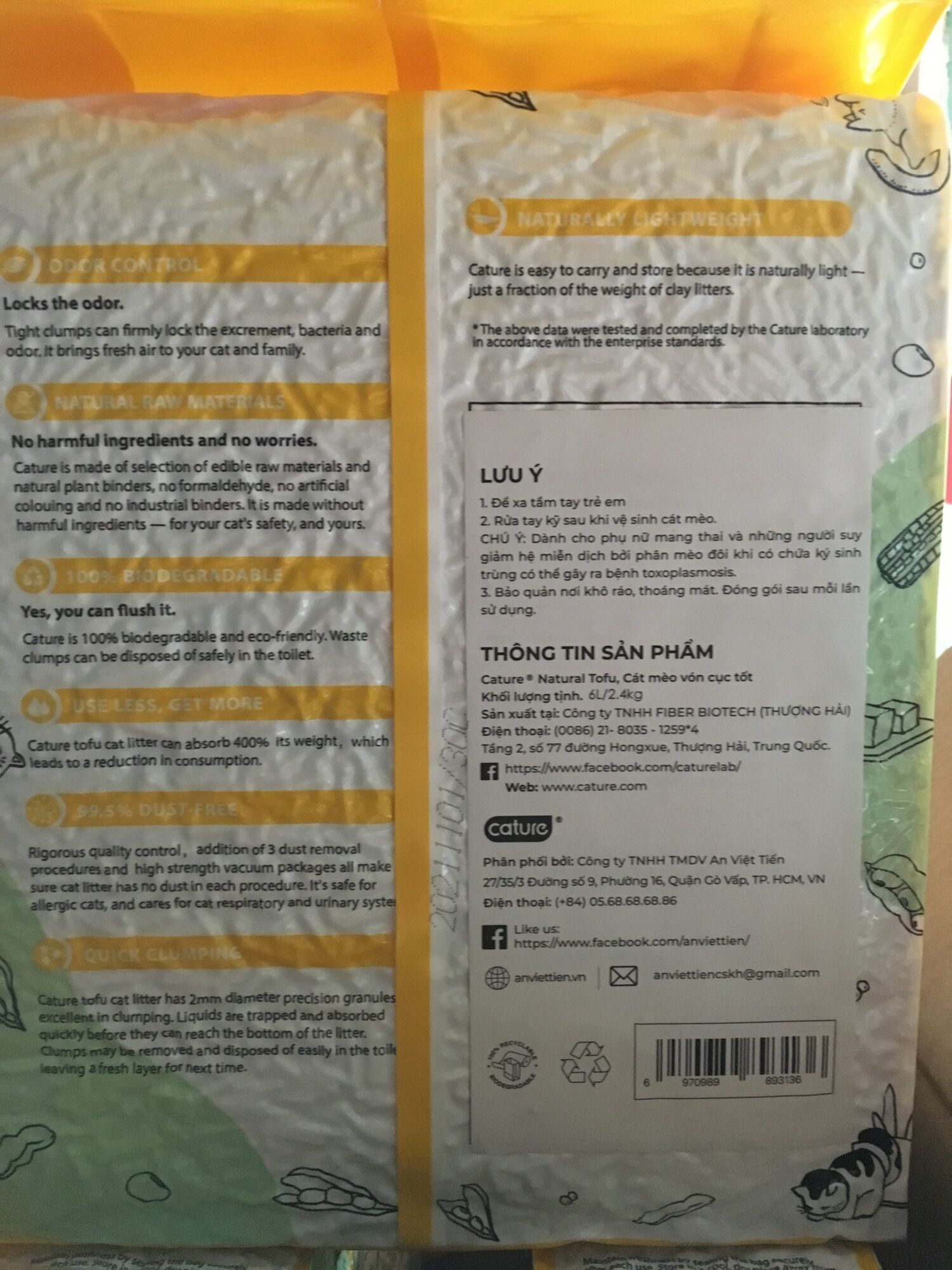 Cát vệ sinh mèo tofu 6L