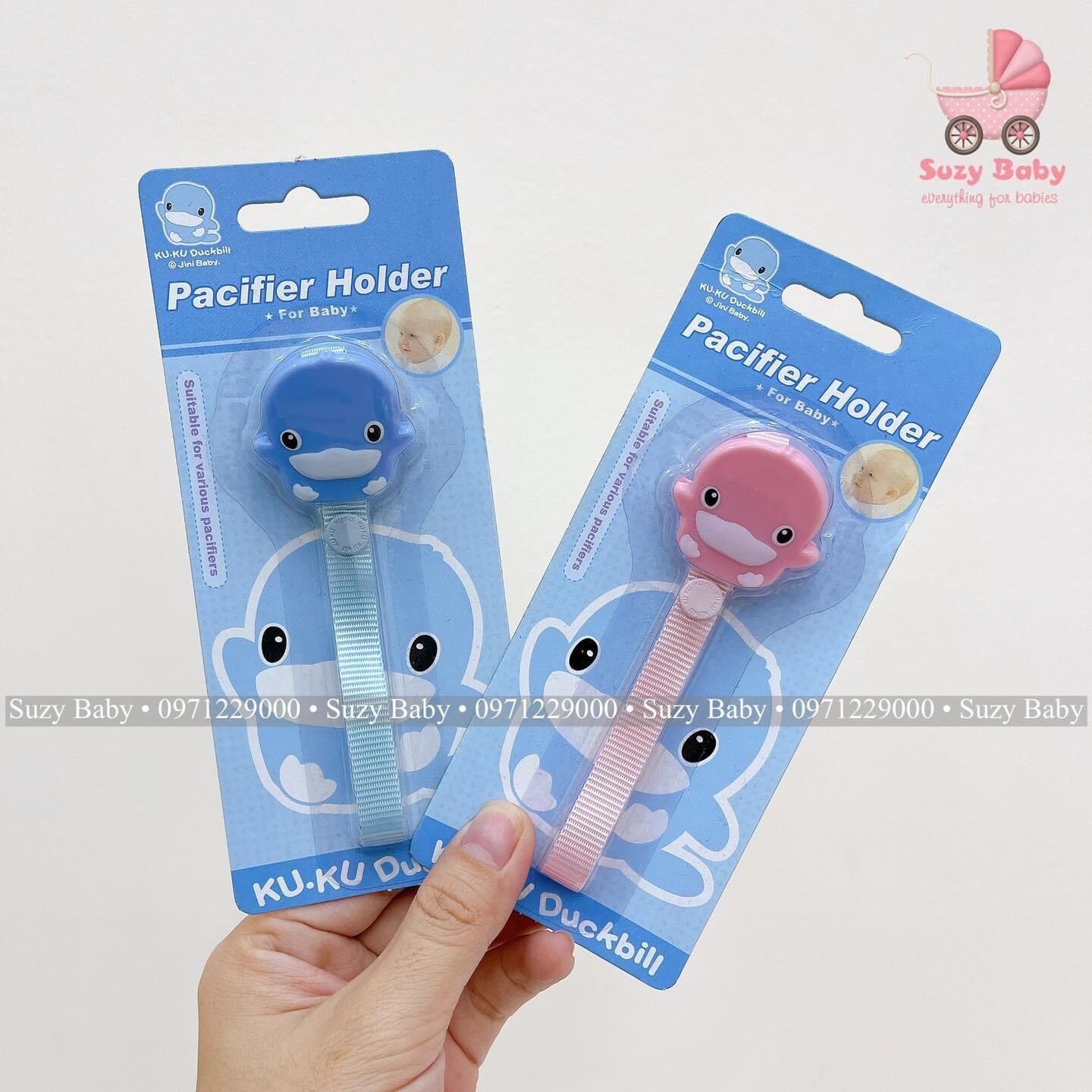 Dây kẹp ti giả hình vịt kuku cho bé
