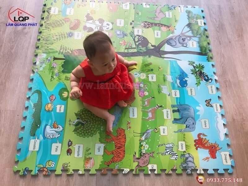 Thảm xốp ghép trải sàn hình thú 1 bịch 4 miếng