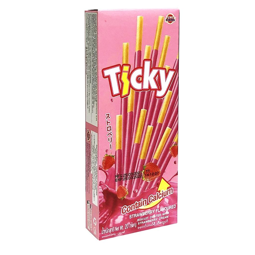 Bánh que Ticky/Bobby vị dâu (13 hộp/bịch)