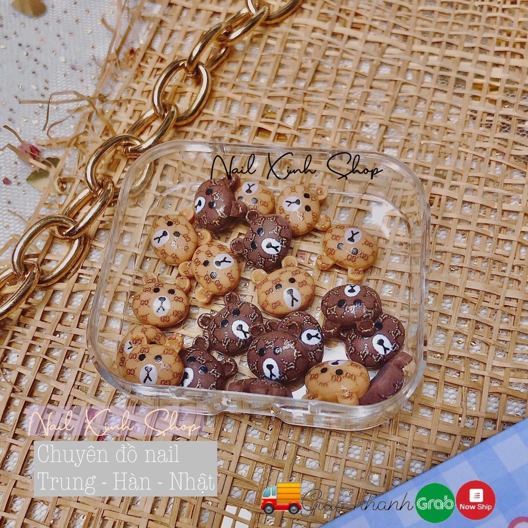 Charm gấu , thỏ , bò sữa ... cartoon trang trí nail nhiều phong cách