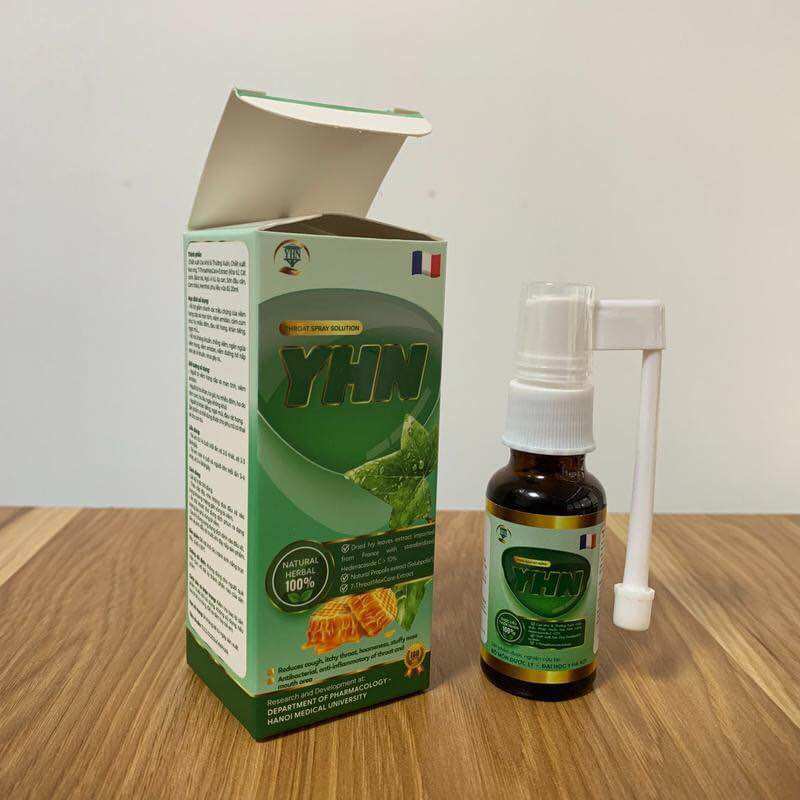 Dung dịch Xịt họng - YHN 20ml giảm ho ngứa rát họng khản tiếng