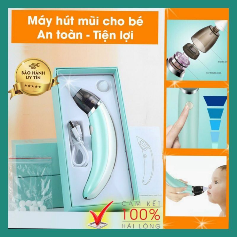 Máy hút mũi điện tử cho bé 5 cấp độ Little Bees an toàn, tiện lợi, có Bảo Hành