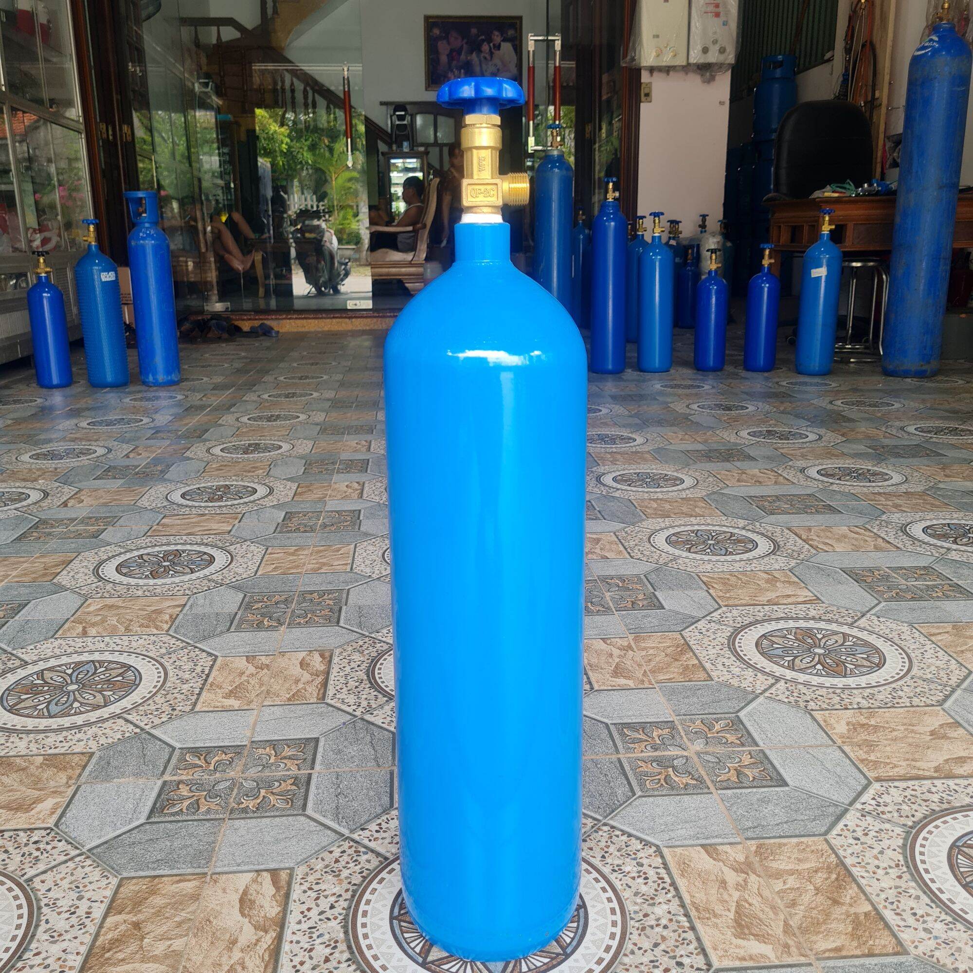 Hàn cắt gió đá điện lạnh Oxy bình 9Lít