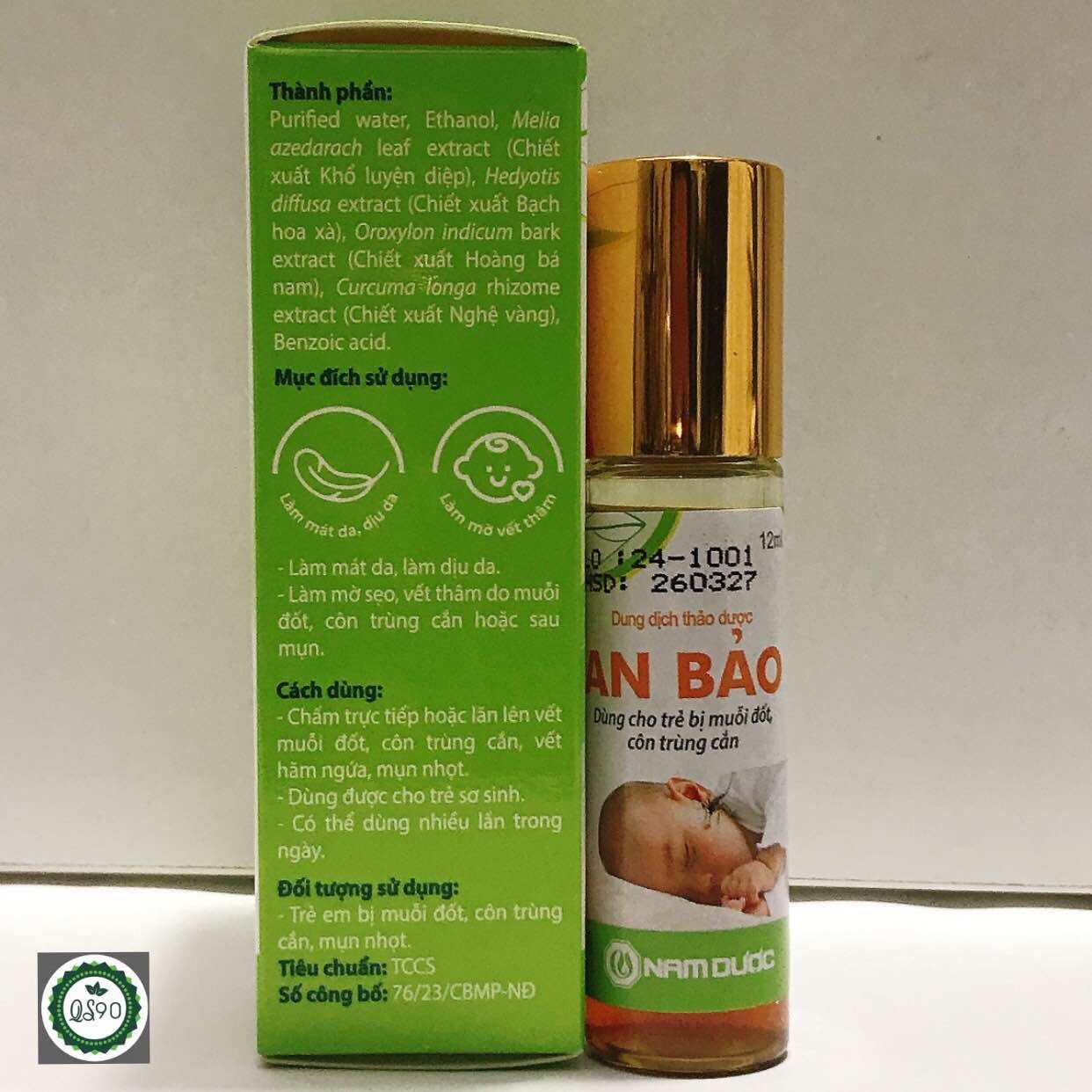 Dung dịch thảo dược lăn muỗi đốt An Bảo 1 chai 12ml