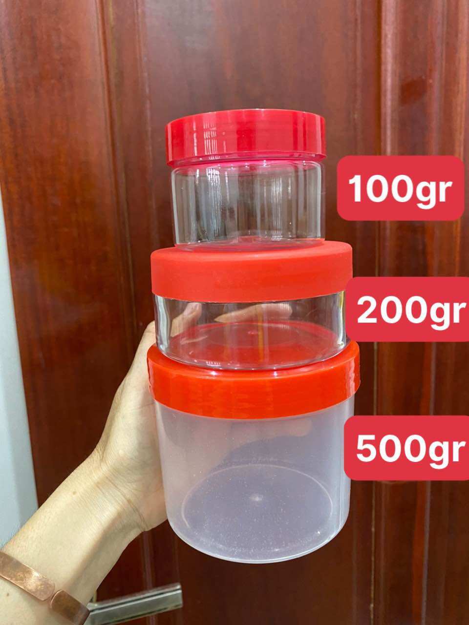hủ kiếng 180g màu trắng (có nắp lót)