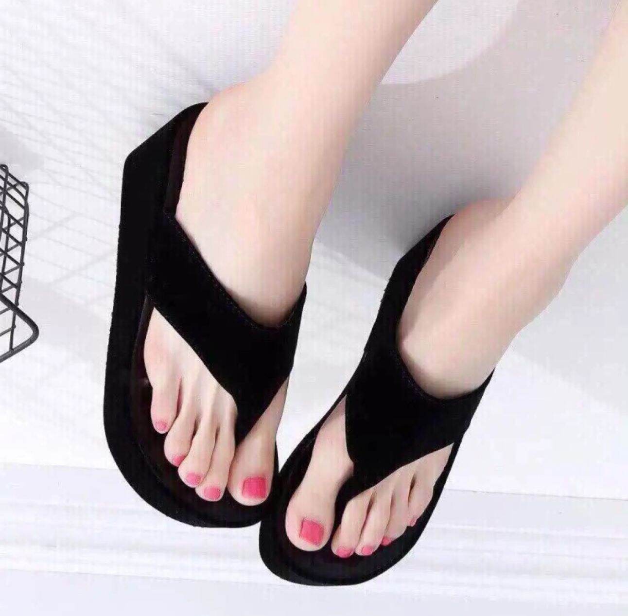 dép đế xuồng quai nhung