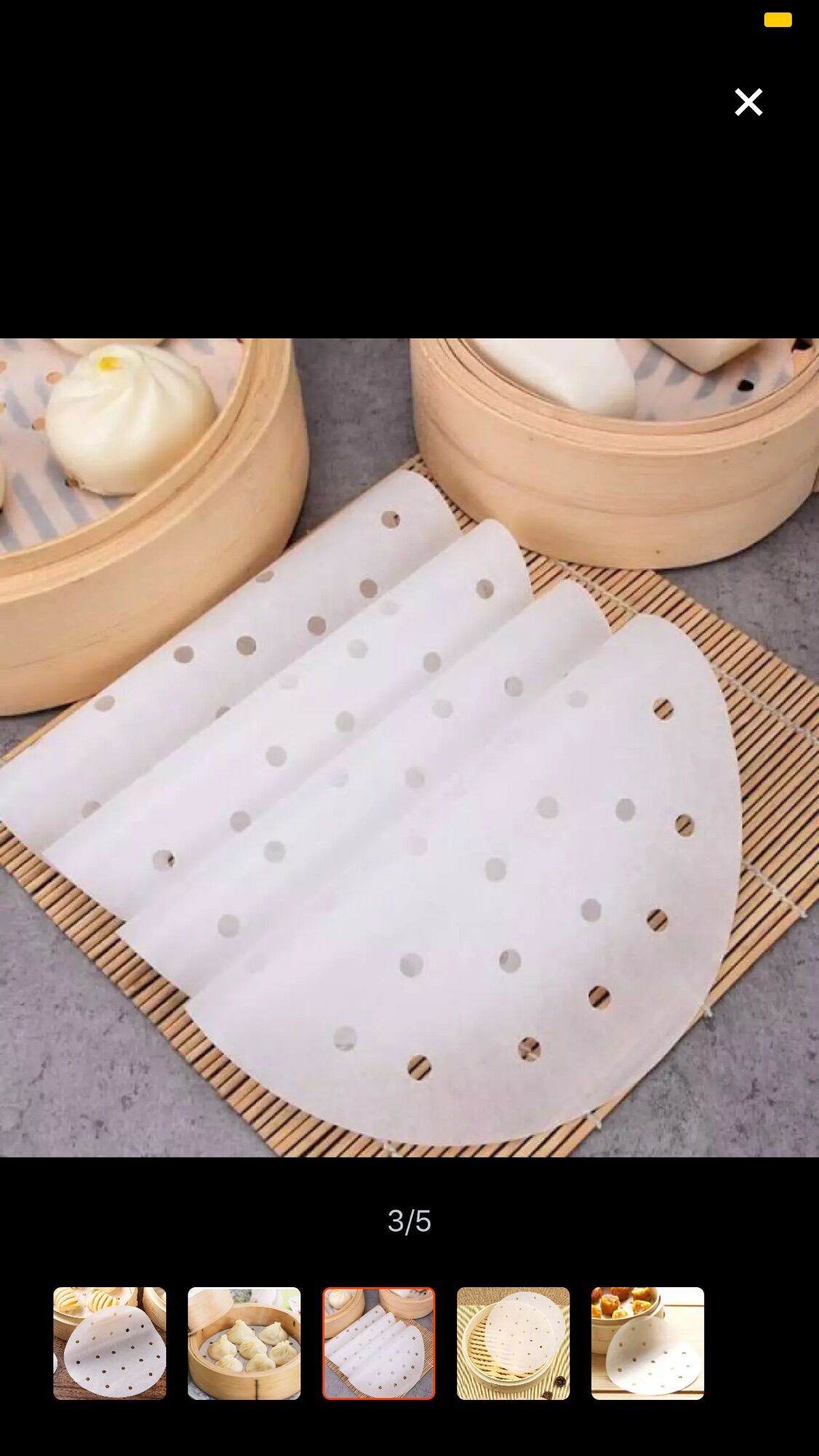 Giấy nến đục lỗ cho nồi chiên bao há cảo loại 20 cm 400 tờ