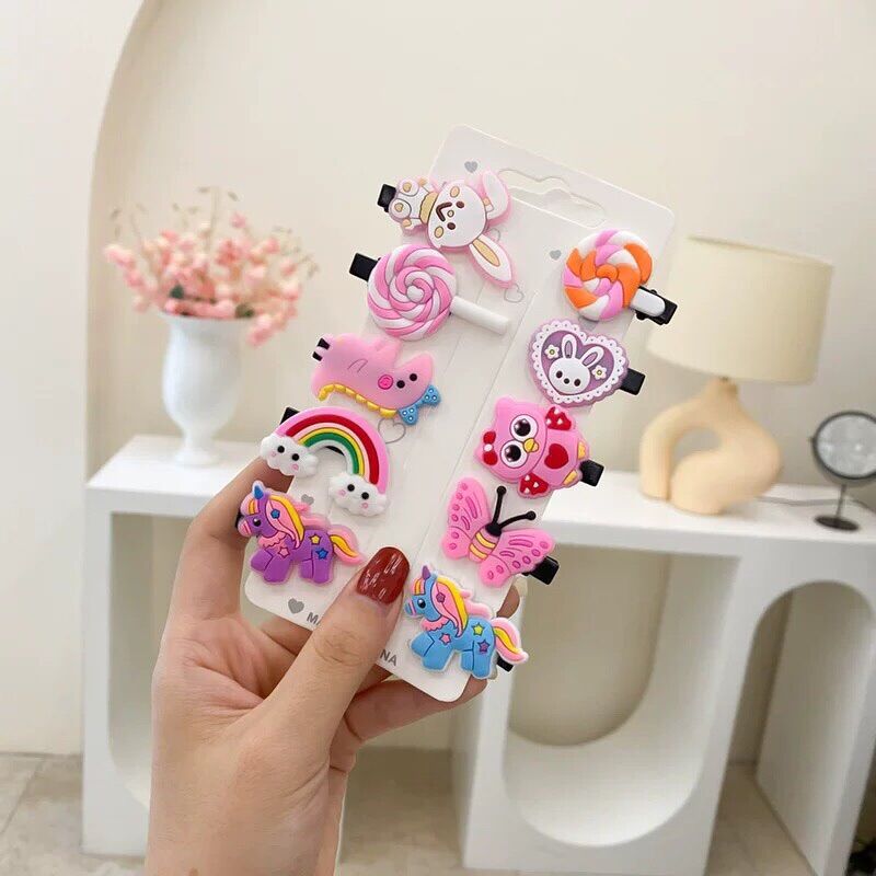 Set 10 Kẹp Tóc Hàn Quốc Cute Cho Bé (SPKT1)