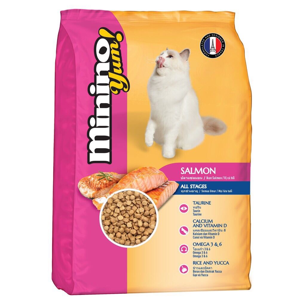 Thức ăn cho mèo Minino Yum Salmon 1.5kg THỨC ĂN CHO MÈO VỊ CÁ HỒI 1,5KG GANADOR