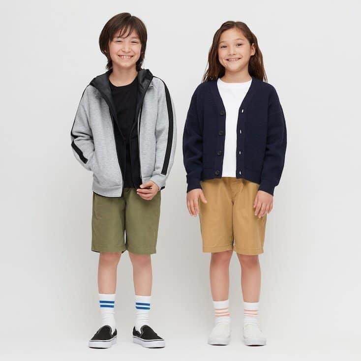 quần short bé trai kaki mềm lưng chun uniqlu