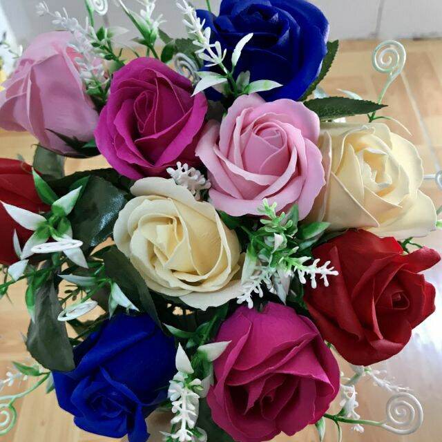 [HCM]1 BÔNG HOA SÁP THƠM VĨNH CỬU DÙNG TRANG TRÍ NHÀ CỬA HÀNG QUÁN DÙNG CẮM LỌ CẮM BÌNH HOẶC BÓ LẠI THÀNH BÓ TẶNG BẠN BÈ NGƯỜI THÂN YÊU