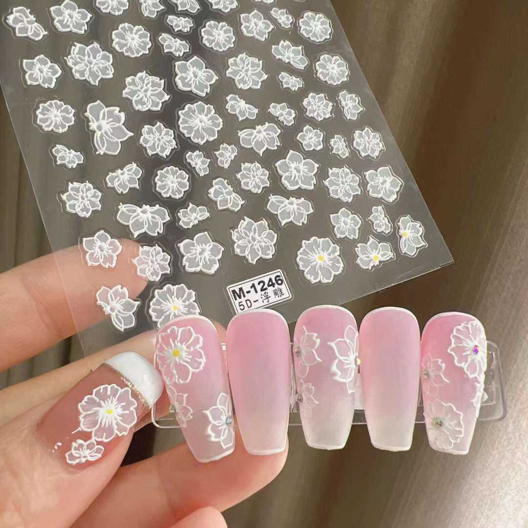 STICKER 5D LỤA NỔI CAO CẤP -HÌNH DÁN NAIL ❤️