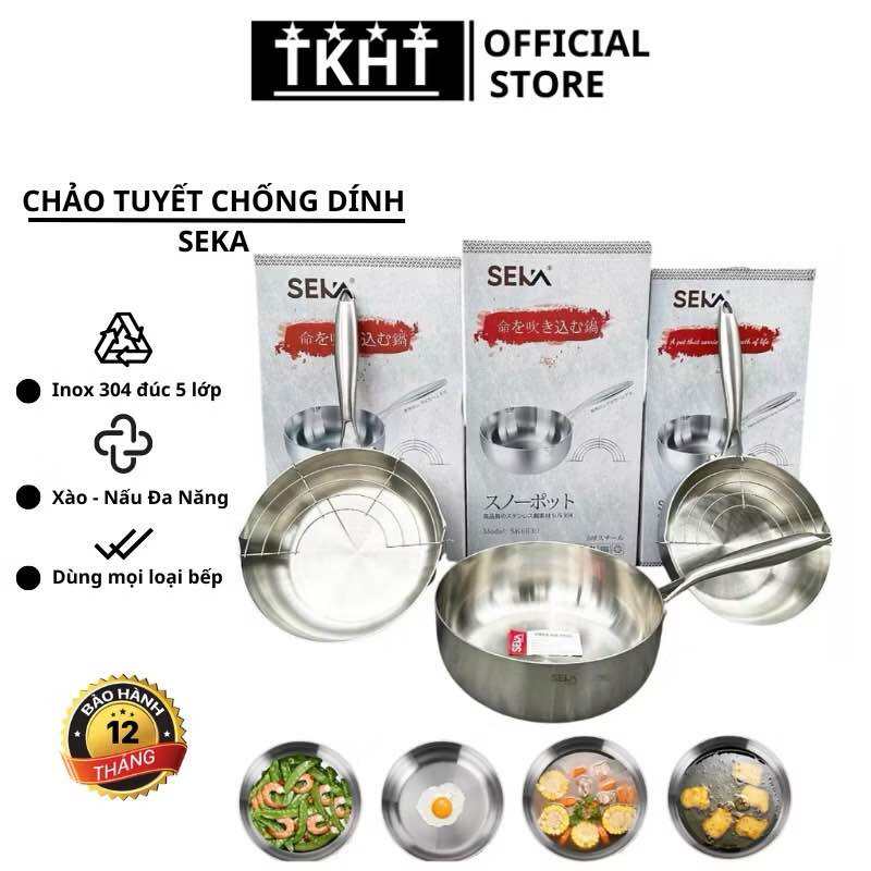 Chảo Seka Sâu Lòng Inox 304 Cao Cấp Chính Hãng