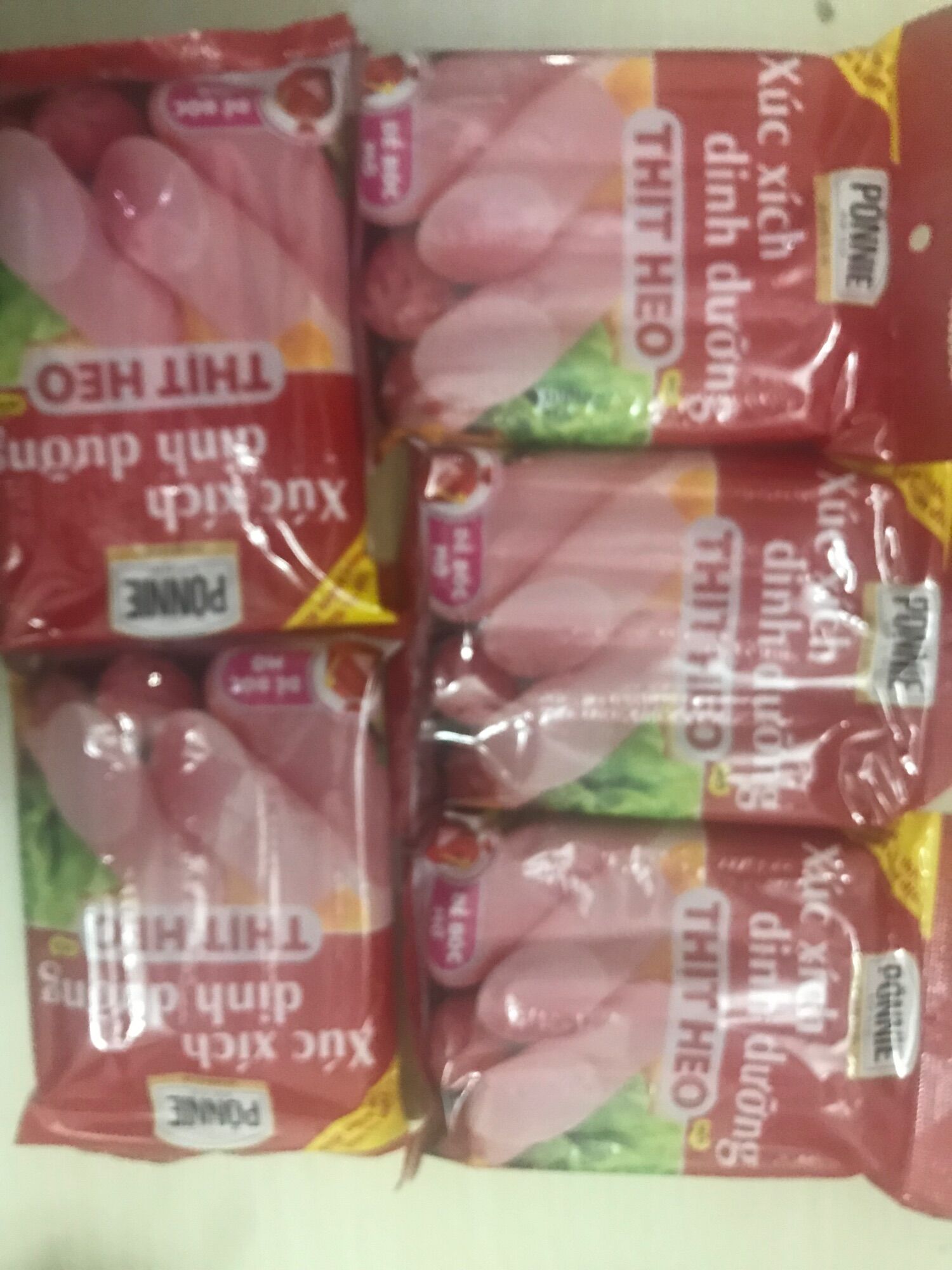Combo 5 bịch xúc xích dinh dưỡng thịt heo 175gam(5câyx35gam)