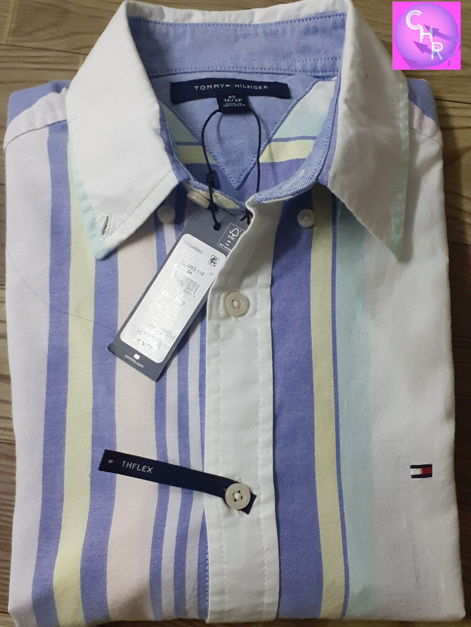 Áo sơ mi nam xách tay Mỹ Tommy Hilfiger size XS/S