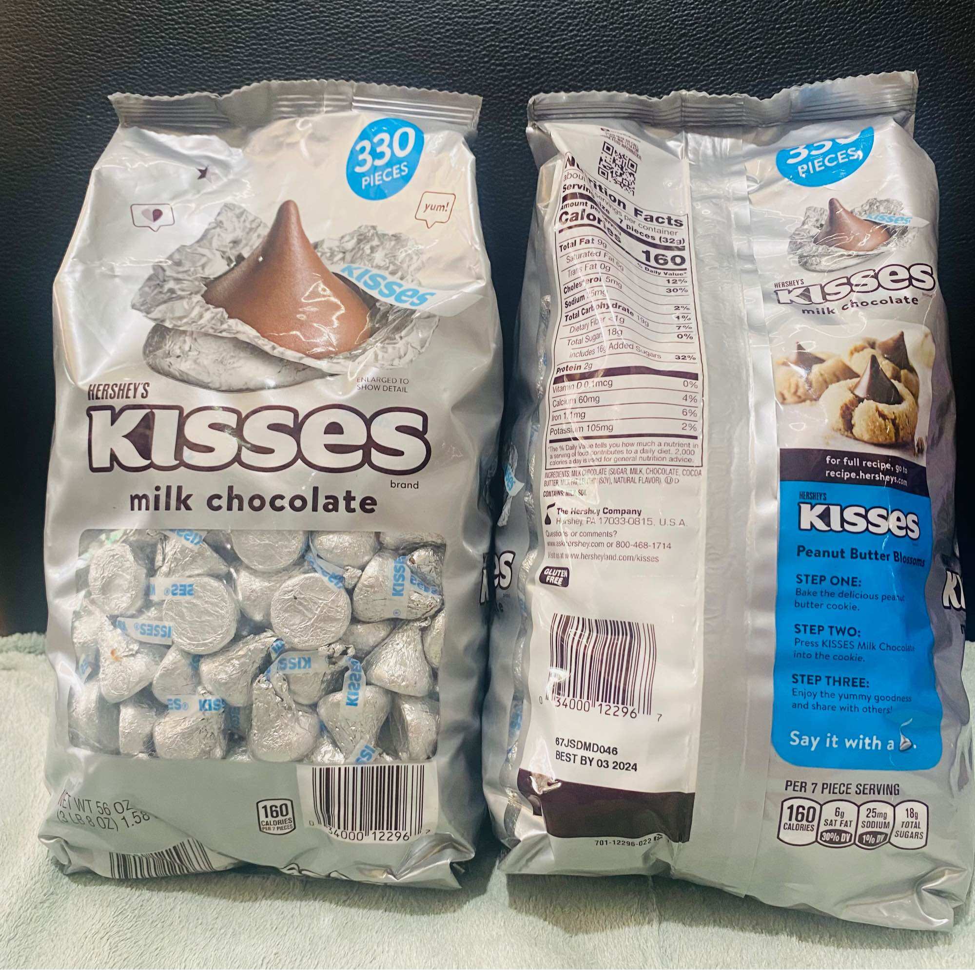 [date 07/2026] tách lẻ kẹo socola Mỹ Hershey’s milk 100g