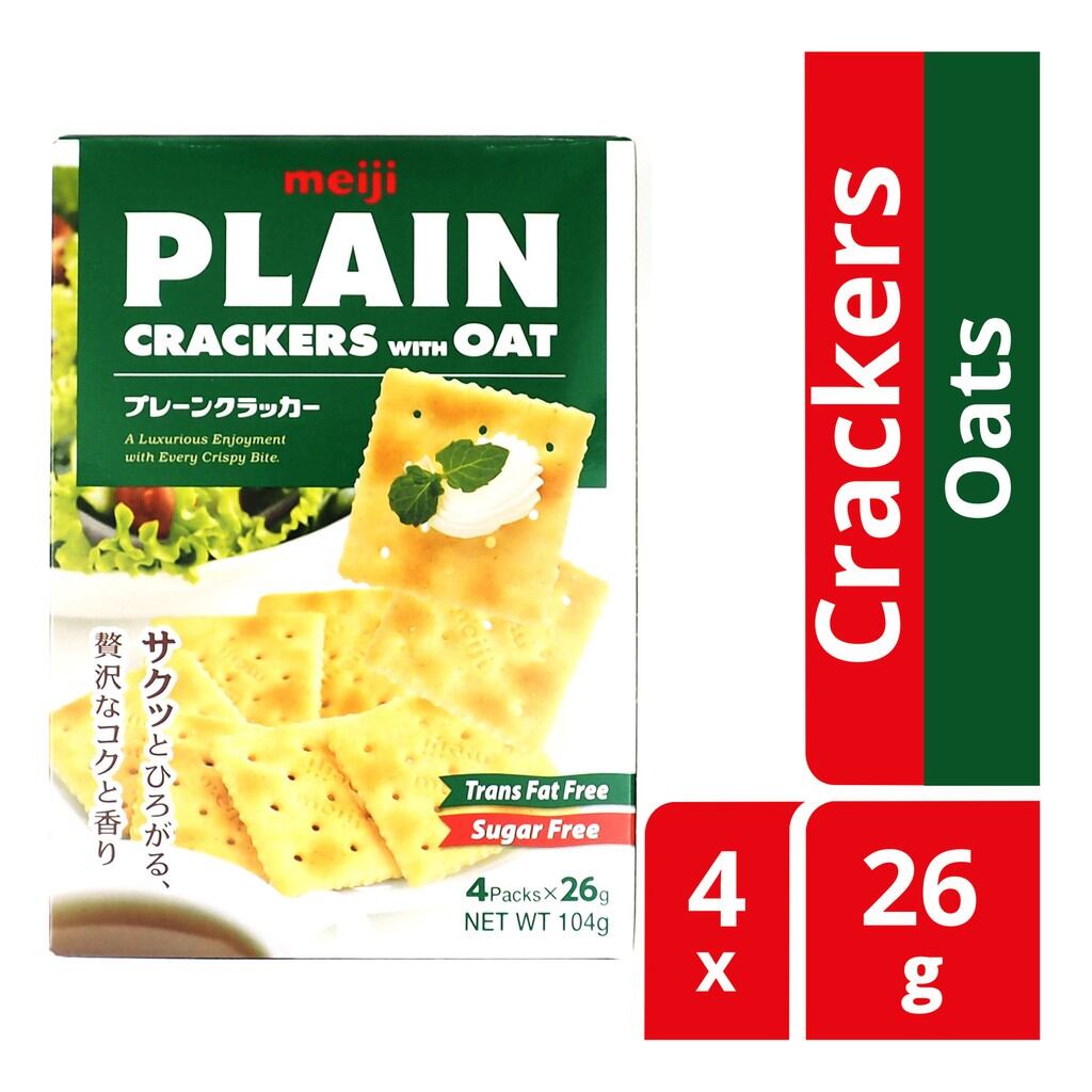 BÁNH QUY ĂN KIÊNG MEIJI PLAIN CRACKERS 104G (không đường, không chất  béo chuyển hóa)