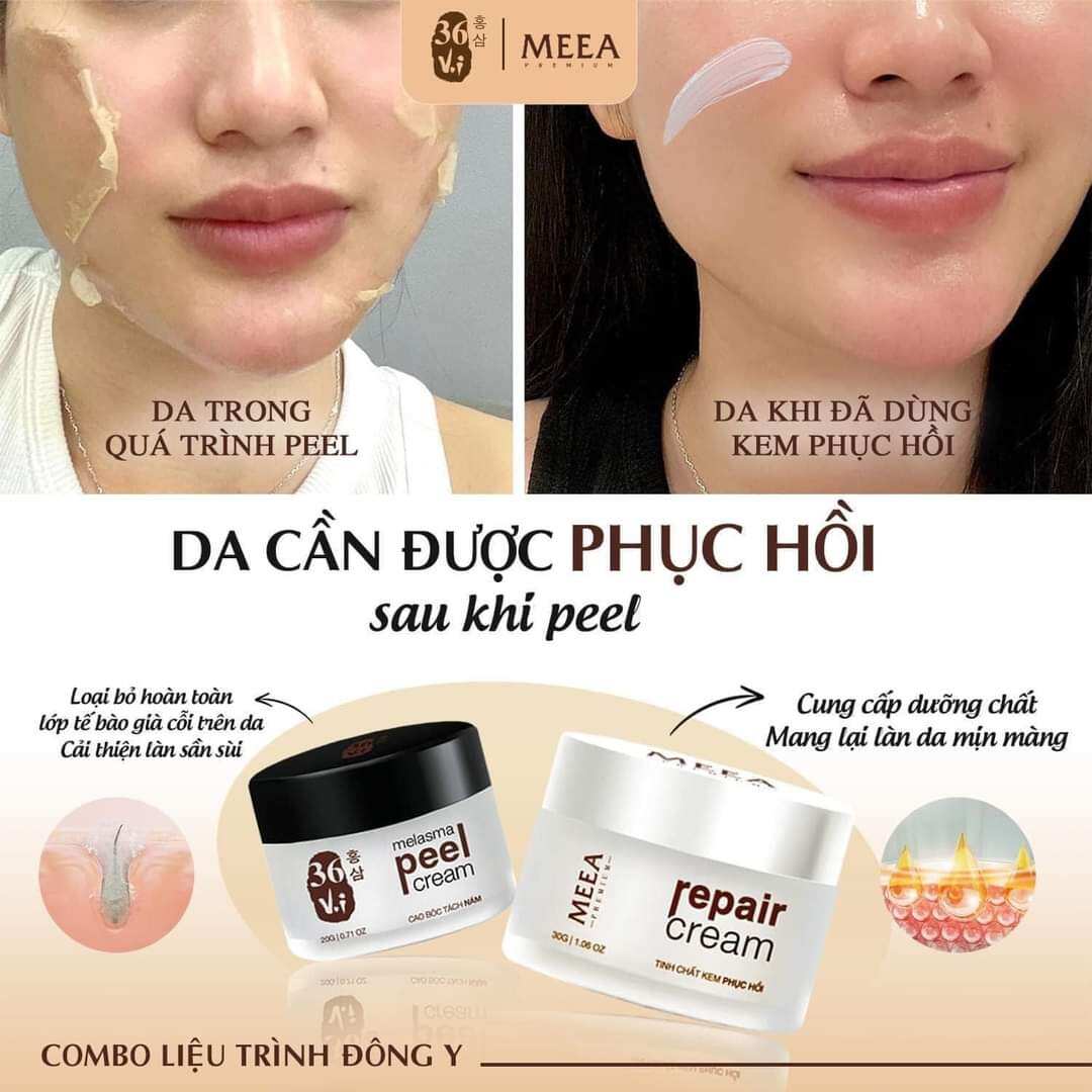 Combo Peel Da Tảo Sâm MeeA và Phục Hồi